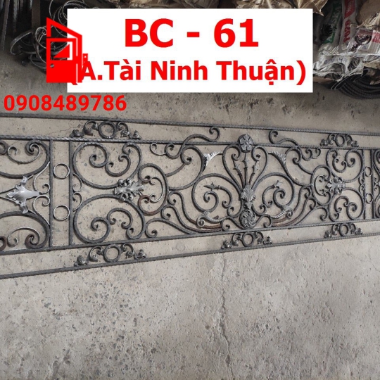Khung lang cang sắt nỹ nghệ hoa tiết